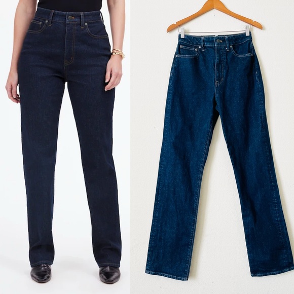 Madewell SIZE 27 TALL CURVY 90s straight high rise jeans in Norman Wash